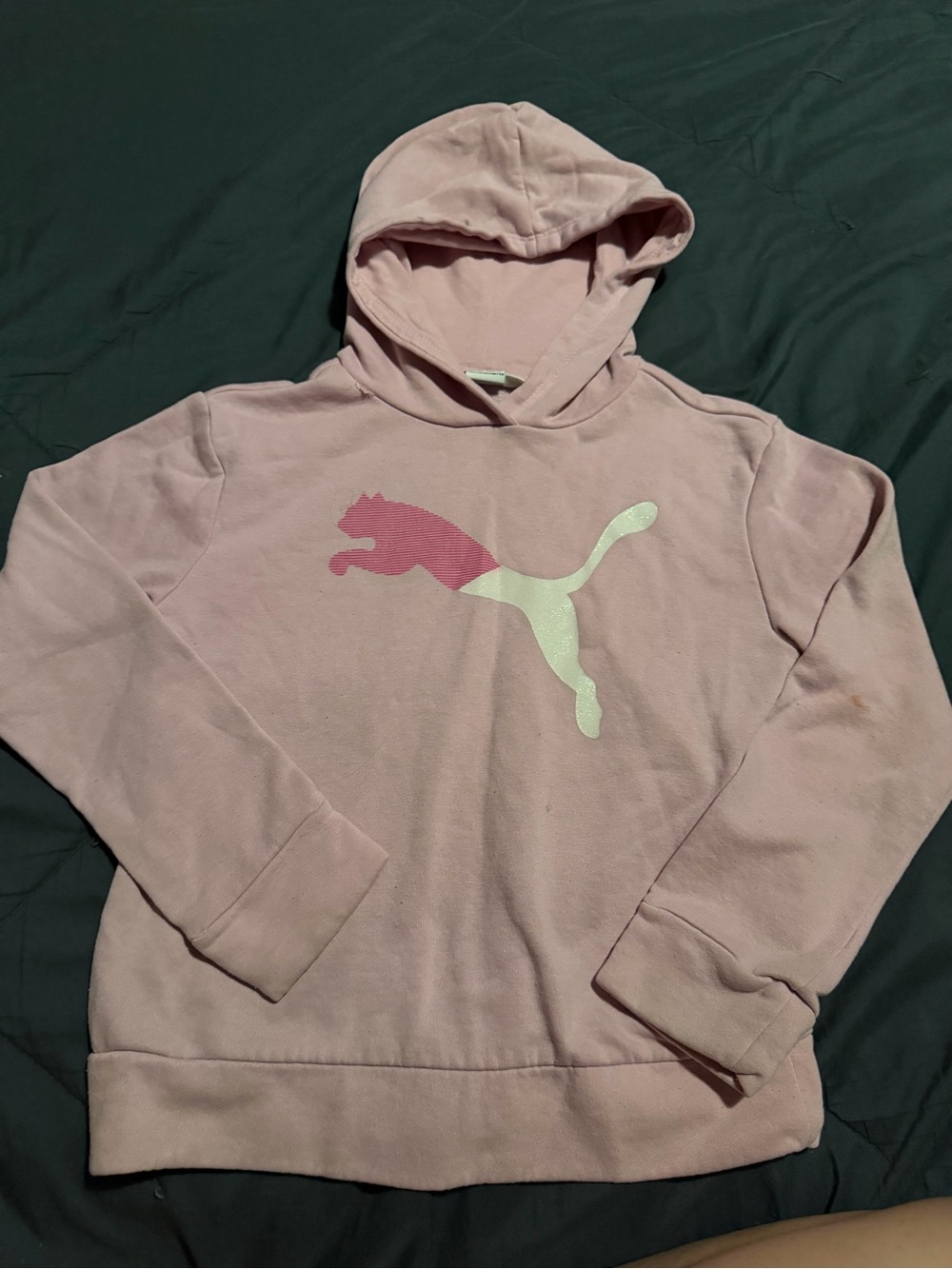 Puma Pink Hoodie with Two-Tone Cat Logo